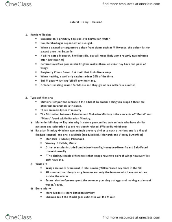 BIOL 1902 Lecture Notes - Lecture 4: Eastern Cottontail, Cellulose, The Poison thumbnail