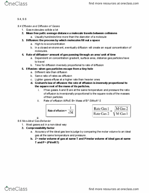 CHEM 1031 Lecture Notes - Lecture 17: Van Der Waals Equation, Ideal Gas Law, Carbon Tetrachloride thumbnail