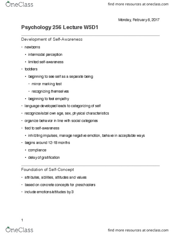 PSY 256 Lecture Notes - Lecture 8: David Reimer thumbnail