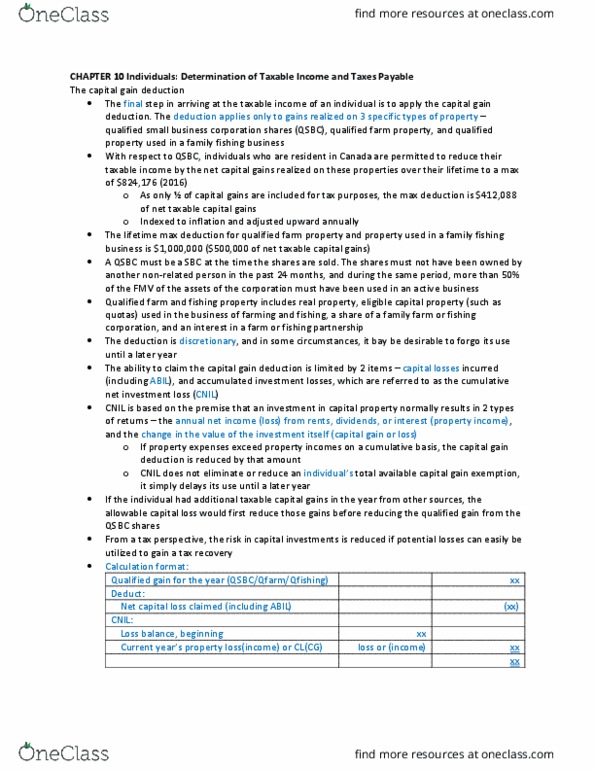 RSM324H1 Chapter Notes - Chapter 10: Pension Credit, Property Income, Dividend Tax thumbnail