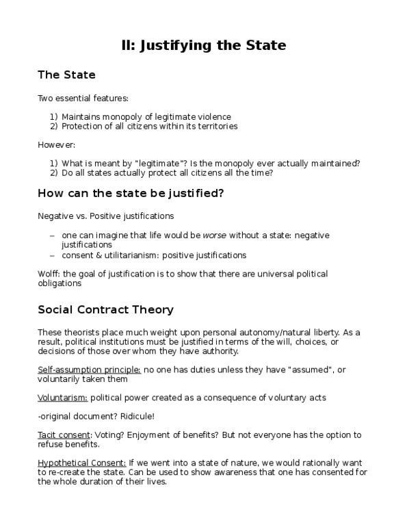 PHIL 240 Chapter : PHIL 240 Justifying the State - Social Contract thumbnail