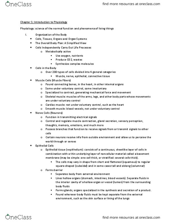 APK 2105C Lecture Notes - Lecture 1: Body Water, Adenoid, Thermoregulation thumbnail