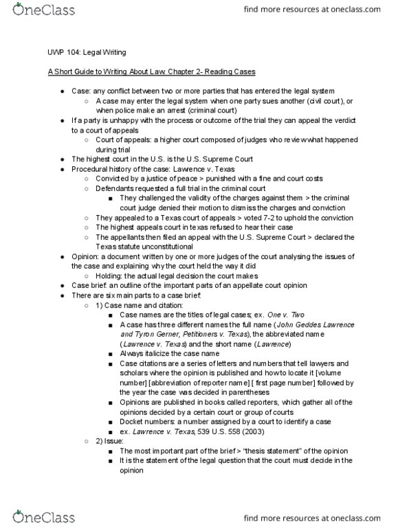 UWP 104B Chapter Notes - Chapter 2: Collective Behavior, Equal Protection Clause, Comparative Law thumbnail