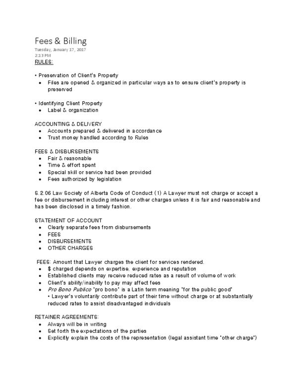 LEGL-140 Lecture Notes - Lecture 2: Photocopier, Pro Bono thumbnail