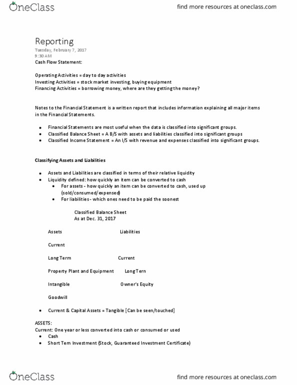 LEGL-180 Lecture Notes - Lecture 6: Cars Land, Guaranteed Investment Certificate, Cash Flow Statement thumbnail