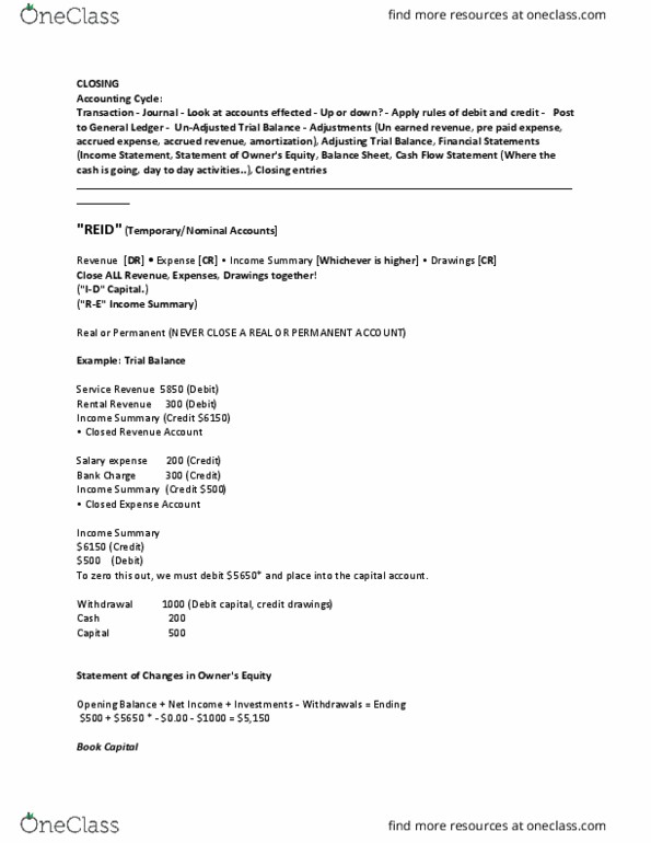 LEGL-180 Lecture Notes - Lecture 7: Accrual, Cash Flow Statement, Trial Balance thumbnail