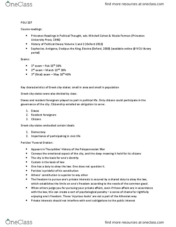 POLI 107 Lecture Notes - Lecture 1: Shool, Moral Agency, Teleology thumbnail