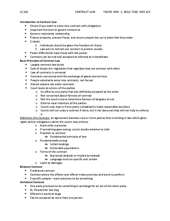 LS101 Lecture Notes - Radical Change, Fine Print, Condition Precedent thumbnail