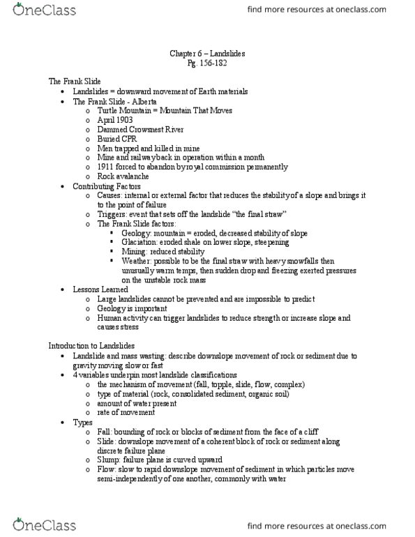 GG231 Chapter Notes - Chapter 6: Clearcutting, Permafrost, Appalachian Mountains thumbnail