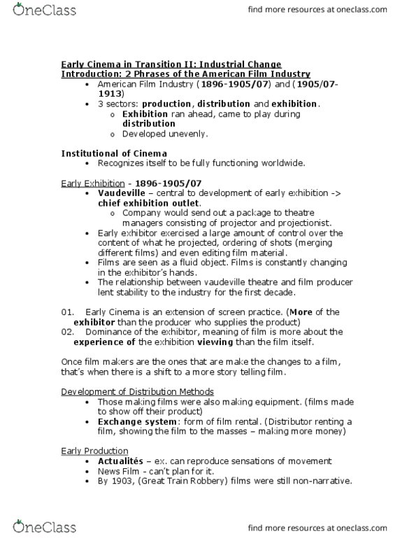 CIN201Y1 Lecture Notes - Lecture 4: Frame Story, Oligopoly, Product Differentiation thumbnail