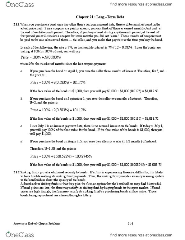 Management and Organizational Studies 3311A/B Chapter Notes - Chapter 21: Financial Statement, Subordinated Debt, Efficient-Market Hypothesis thumbnail