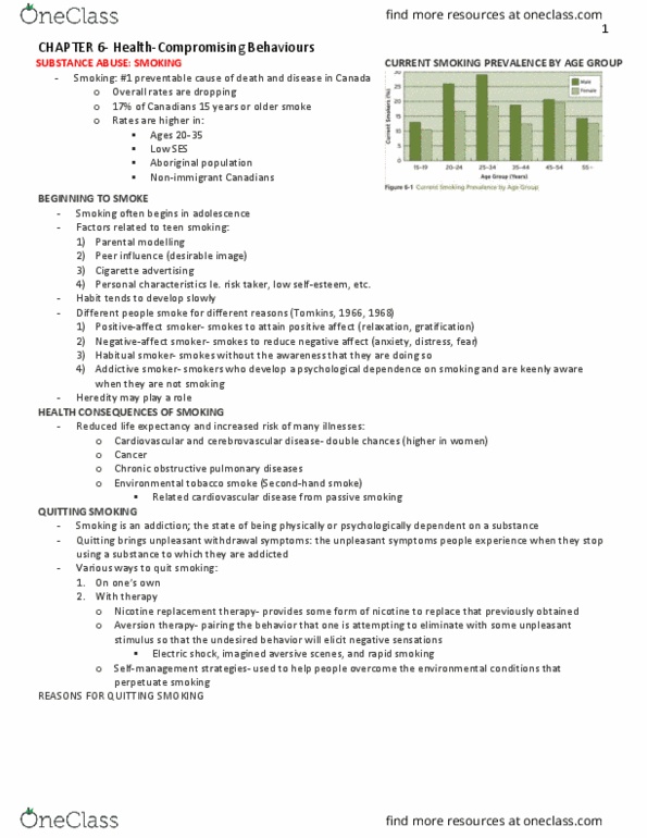 PSYC 332 Lecture Notes - Lecture 6: Opioid, Impression Management, Leptin thumbnail