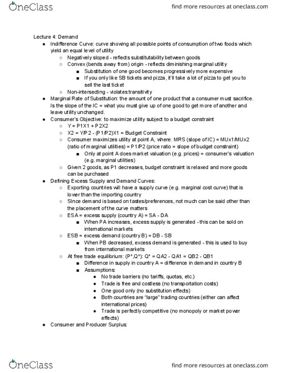 AEM 2300 Lecture Notes - Lecture 4: Perfect Competition, Market Power, Economic Surplus thumbnail