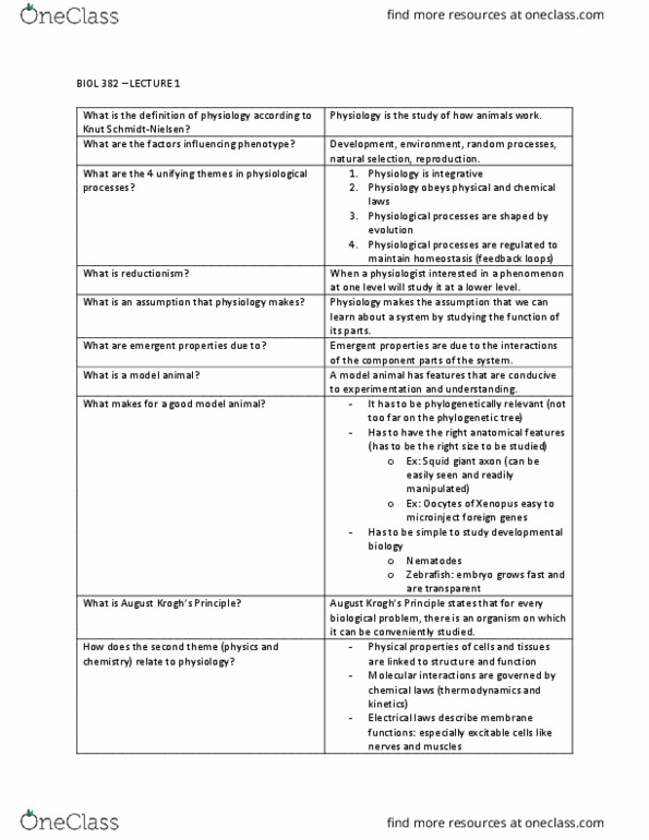 BIOL 382 Lecture Notes - Lecture 1: Organophosphate, Genetic Drift, Hemoglobin thumbnail