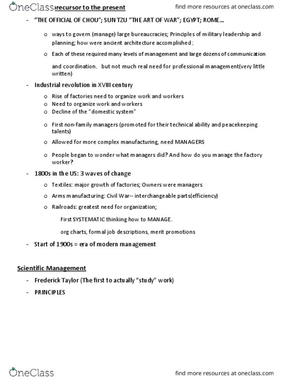 MGMT 5 Lecture Notes - Lecture 1: Deet, Attai, Henri Fayol thumbnail