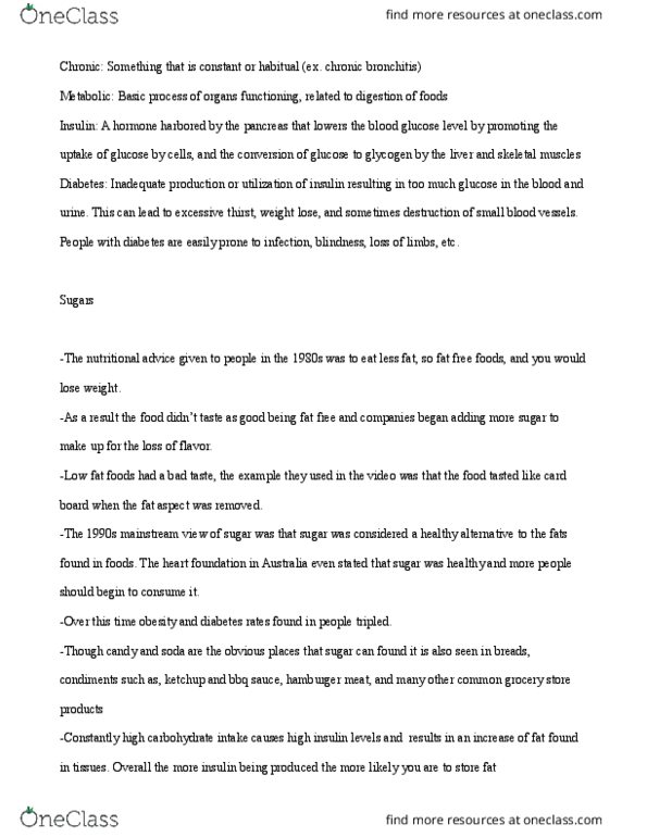 BIOL 01110 Chapter Notes - Chapter 1: Low-Density Lipoprotein, High Fructose Corn Syrup, Nutrition Facts Label thumbnail