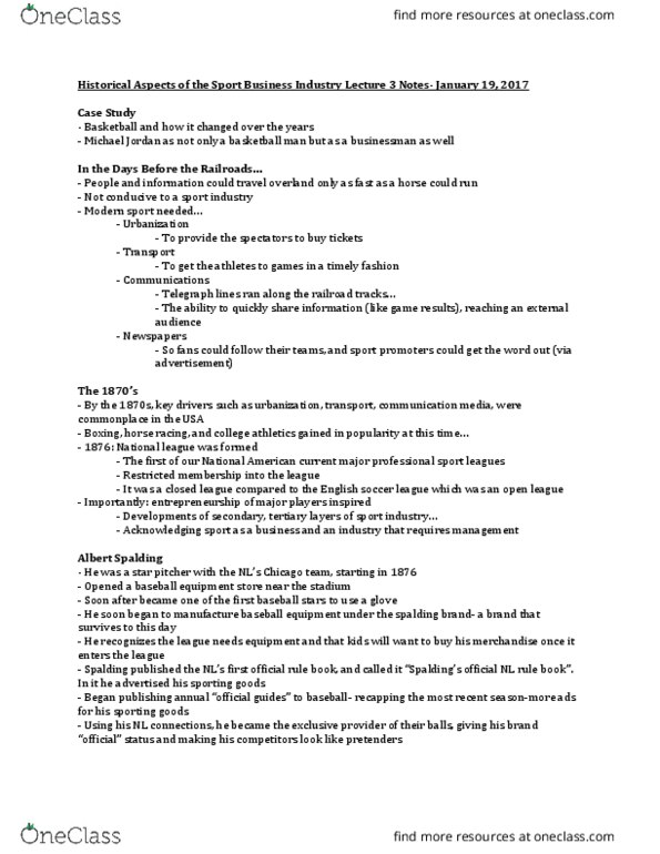 SPMA 1P91 Lecture Notes - Lecture 3: Satellite Television, Original Six, Franchising thumbnail