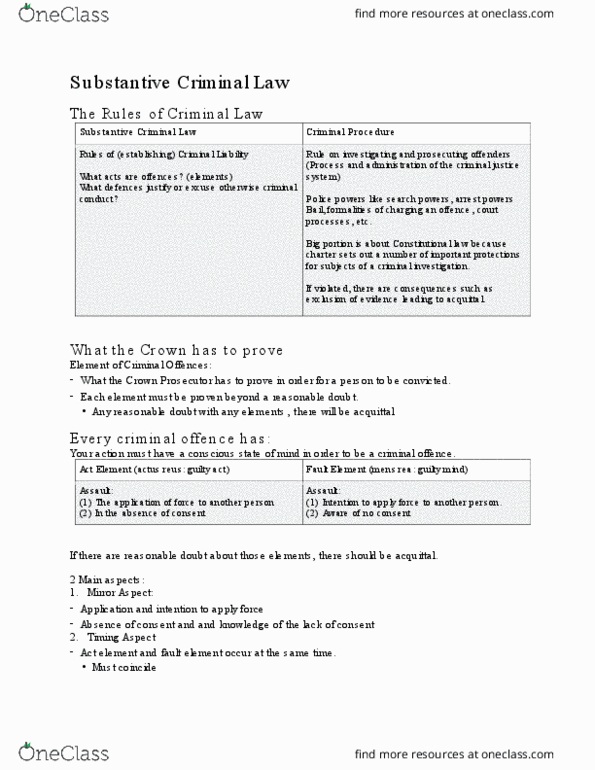 LAW 201 Lecture Notes - Lecture 6: Sleepwalking, Psychiatric Hospital, Mental Disorder thumbnail