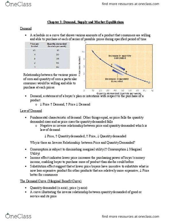 ECN 104 Chapter Notes - Chapter 3: Price Drop, Formal System, Demand Curve thumbnail