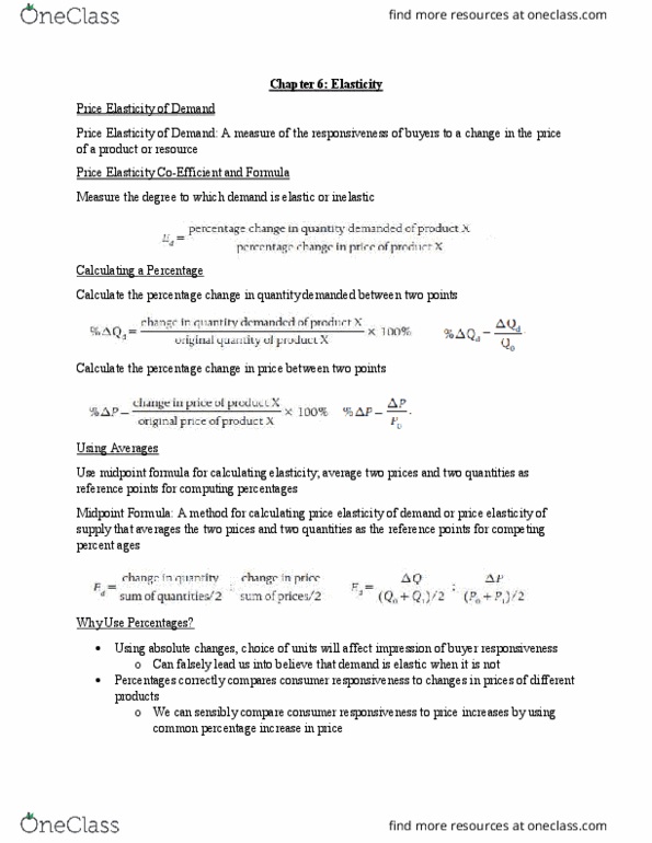 ECN 104 Chapter Notes - Chapter 6: Complementary Good, The Immediate, Economic Equilibrium thumbnail