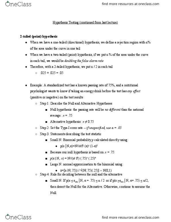 PSY-0031 Lecture 9: Confidence Intervals Lecture Notes thumbnail