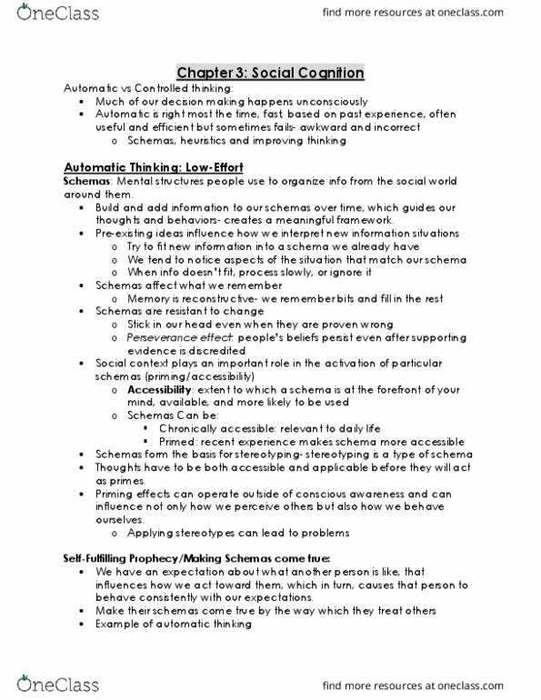 PSYC 260 Lecture Notes - Lecture 3: Counterfactual Conditional, Counterfactual Thinking, Thought Suppression thumbnail