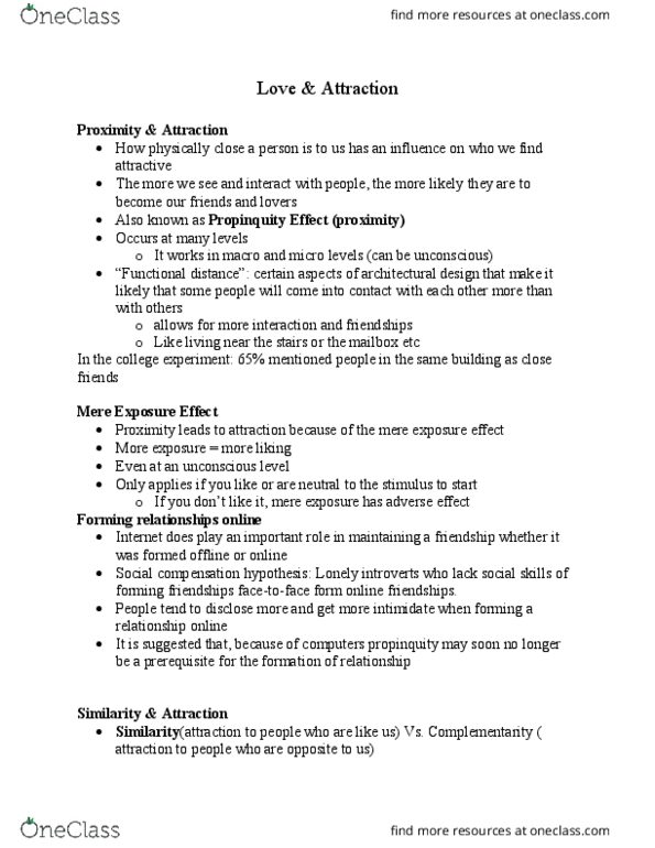 PSYC 260 Lecture Notes - Lecture 10: Positive Illusions, Attachment Theory, Capilano Suspension Bridge thumbnail