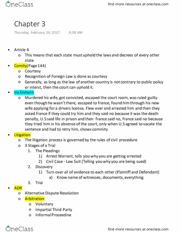 LGLS 1102 Lecture Notes - Lecture 1: Alternative Dispute Resolution, Time In Australia, Ira Einhorn thumbnail