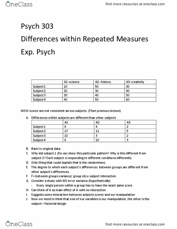 PSY 303 Lecture Notes - Lecture 26: Repeated Measures Design, Squared Deviations From The Mean, Krypto thumbnail