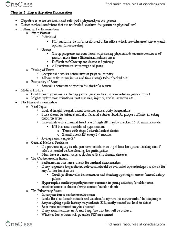 KINE 2490 Chapter Notes - Chapter 2: Cranial Nerves, Anthropometry, Goniometer thumbnail