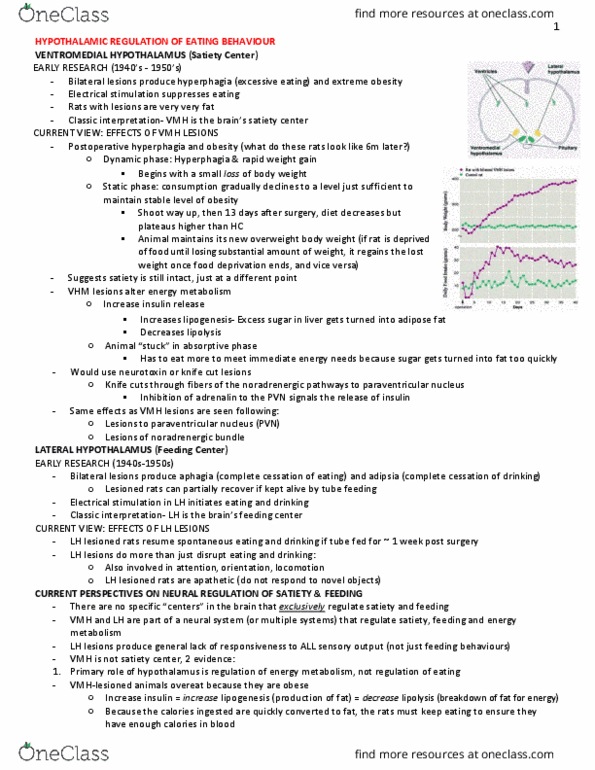 PSYC 370 Lecture Notes - Lecture 11: Cholecystokinin, Genetic Disorder, Serotonergic thumbnail