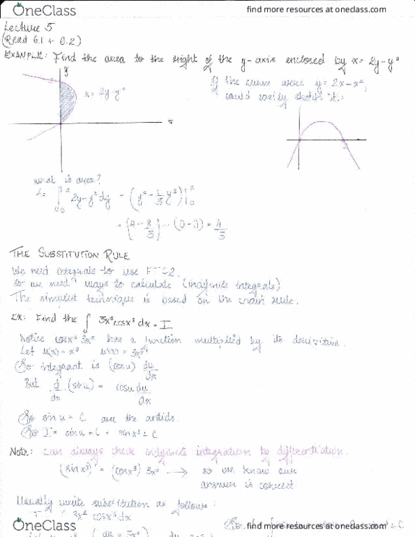 MAT136H1 Lecture 5: The Substitution Rule thumbnail