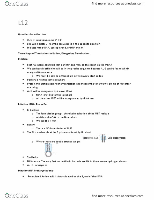 BIO 3170 Lecture Notes - Lecture 12: Irf3, Stem-Loop, Ath thumbnail