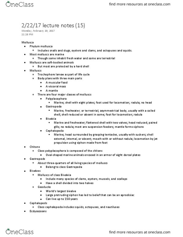 BILD 3 Lecture Notes - Lecture 15: Simian, Craniate, Thumb thumbnail