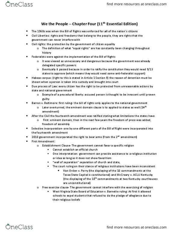 POLS 155 Chapter Notes - Chapter 4: Rehabilitation Act Of 1973, Voting Rights Act Of 1965, Literacy Test thumbnail