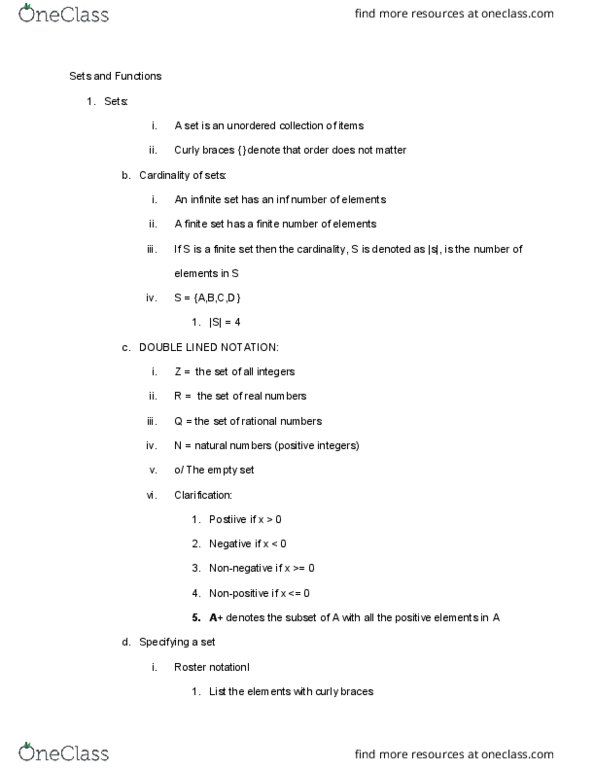 I&C SCI 6D Lecture Notes - Lecture 2: Empty Set, Subset thumbnail