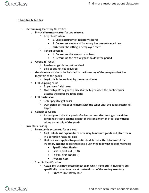 ACG-2021 Lecture Notes - Lecture 6: Weighted Arithmetic Mean, Income Statement, Common Cause thumbnail