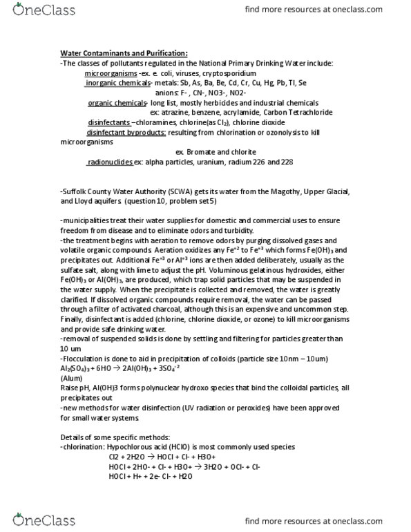 CHE 310 Lecture Notes - Lecture 14: Osmotic Pressure, Semipermeable Membrane, Nanofiltration thumbnail