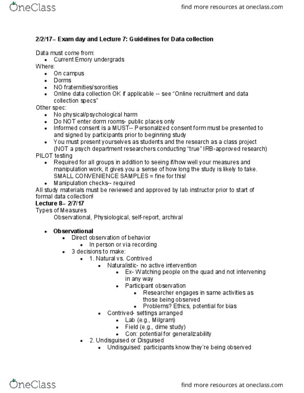 PSYC 200 Lecture Notes - Lecture 10: Satisficing, Semantic Differential, Electrodermal Activity thumbnail