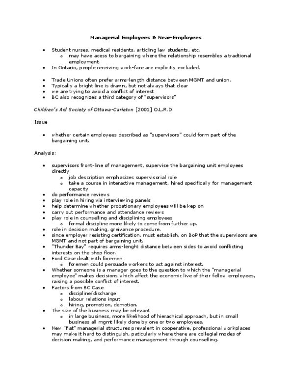 JS380 Lecture Notes - Bargaining Unit, United Steelworkers thumbnail