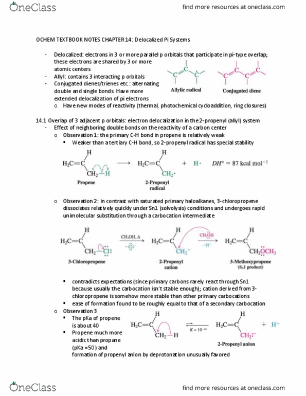 CHEM 140B Chapter Notes - Chapter 14: Electronegativity, Stereochemistry, Stereospecificity thumbnail