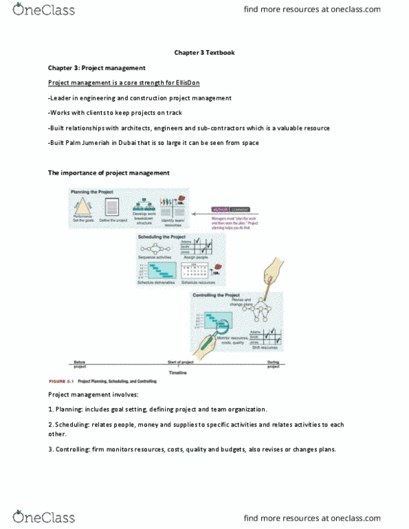 COMMERCE 2OC3 Chapter Notes - Chapter 3: Forward Pass, Work Breakdown Structure, Ellisdon thumbnail