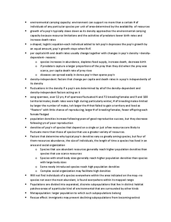 BMEN 515 Lecture Notes - Introduced Species, Metapopulation, Homo Sapiens thumbnail