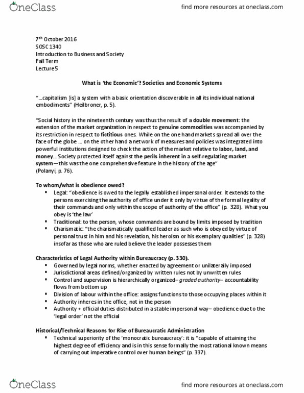 SOSC 1340 Lecture Notes - Lecture 5: Histology, Environmental Degradation, Fairy thumbnail