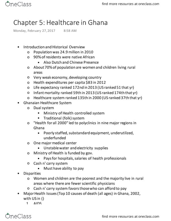 PUBHLTH 2 Lecture Notes - Lecture 11: Malaria thumbnail