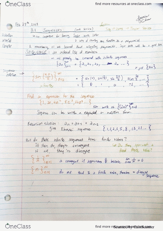 MATH128 Lecture 21: Feb 27th- Sequences thumbnail