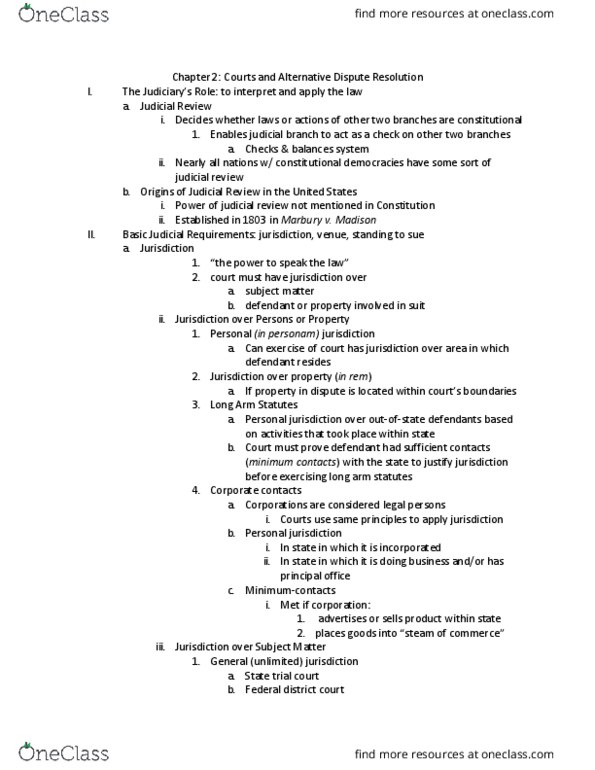 COB 218 Chapter Notes - Chapter 2: Summary Judgment, Digital Evidence, Affirmative Defense thumbnail