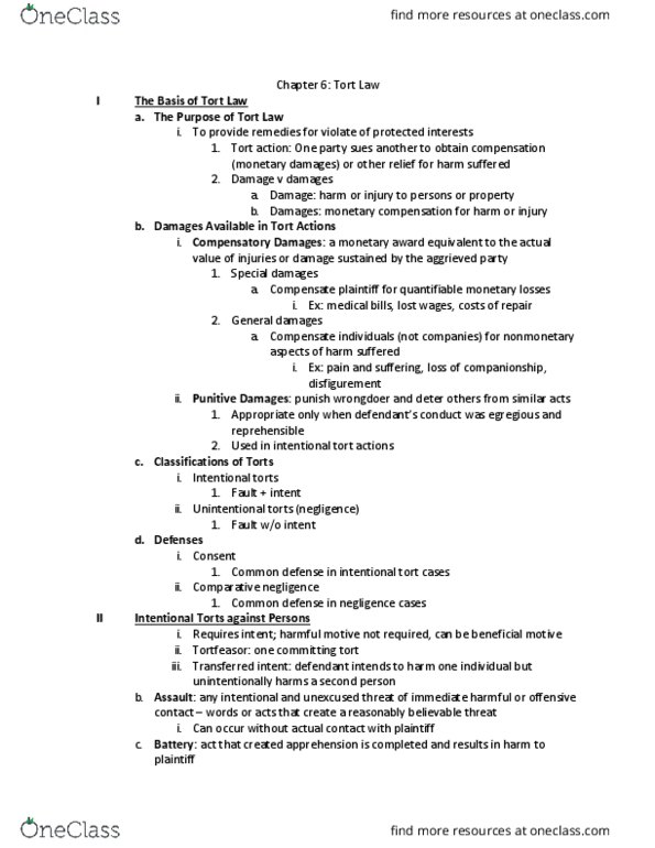 COB 218 Chapter Notes - Chapter 6: Fide, Operating Expense, Product Liability thumbnail