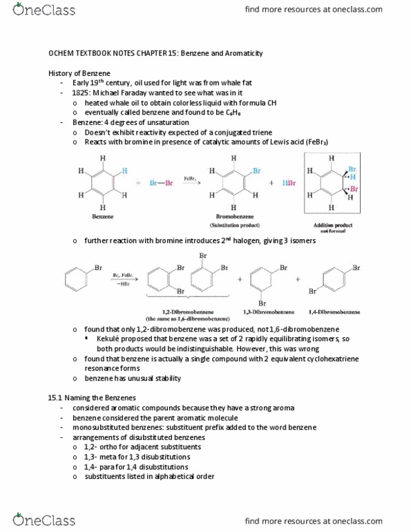CHEM 140B Chapter Notes - Chapter 15: Nitronium Ion, Sulfonyl, Ketone thumbnail