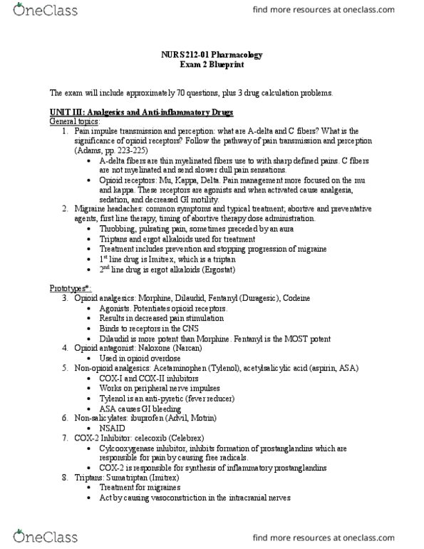 NURS 210 Lecture Notes - Lecture 2: Fludrocortisone, Exenatide, Myxedema thumbnail